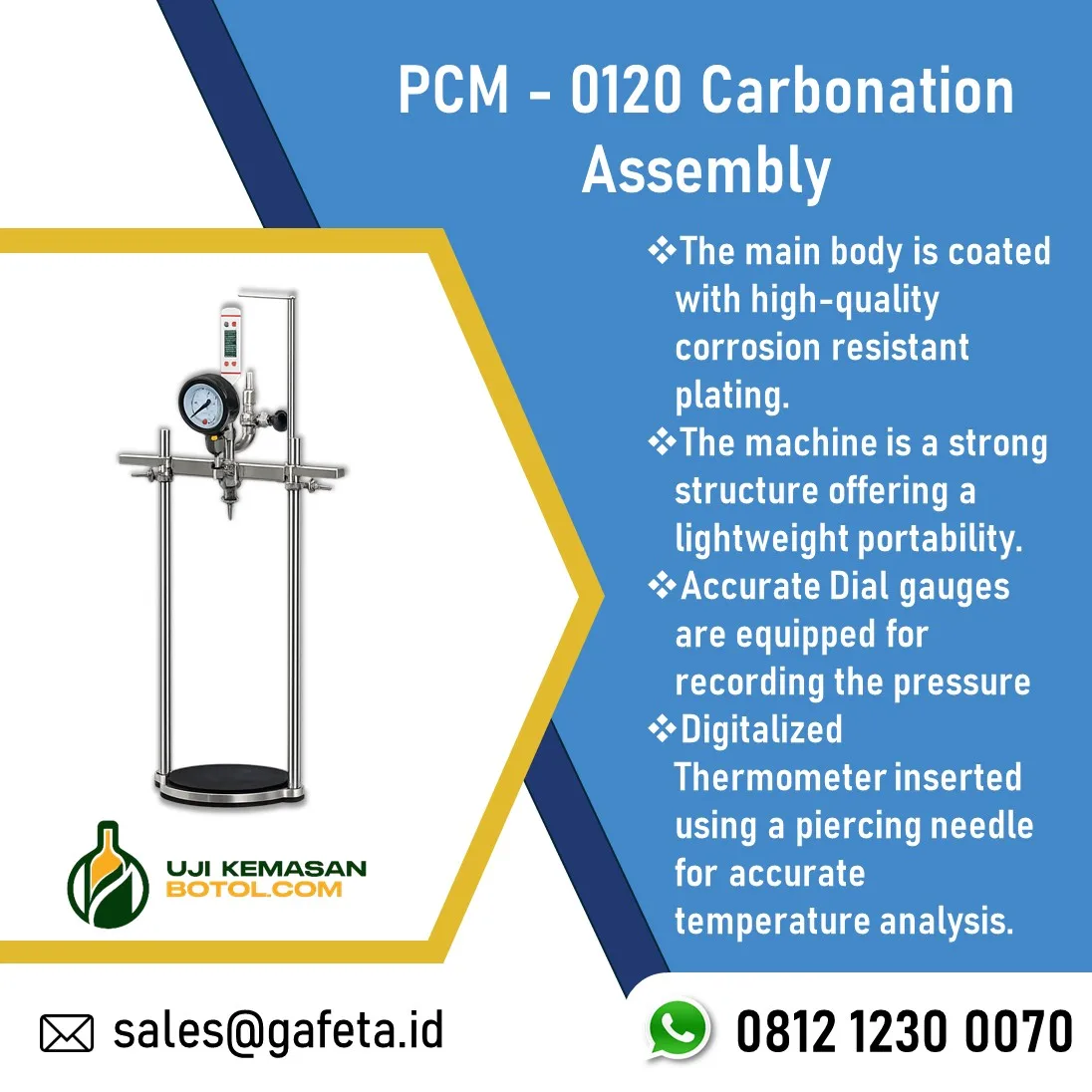 Carbonation Assembly PCM-0120 untuk PET Bottle